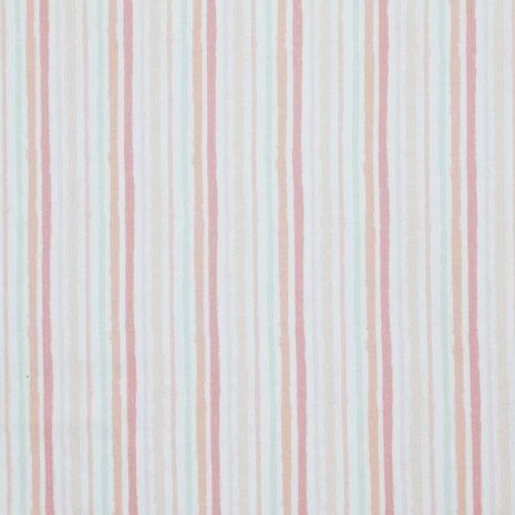 pastel lengte strepen babyrib tricot soft BEEBSstofjes van KicKenStoffen