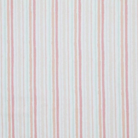 pastel lengte strepen babyrib tricot soft BEEBSstofjes van KicKenStoffen