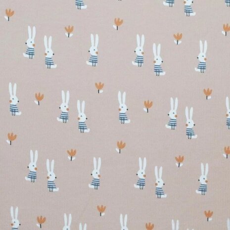 konijntjes babyrib tricot soft BEEBSstofjes van KicKenStoffen