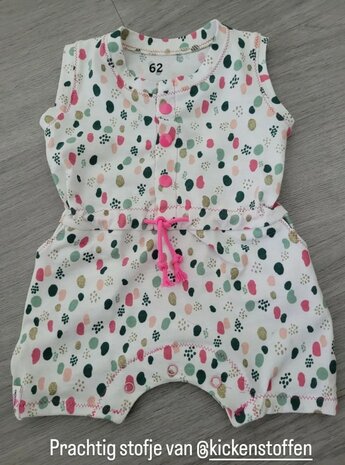 Poppy wit roze groen glitter tricot @kickenstoffen