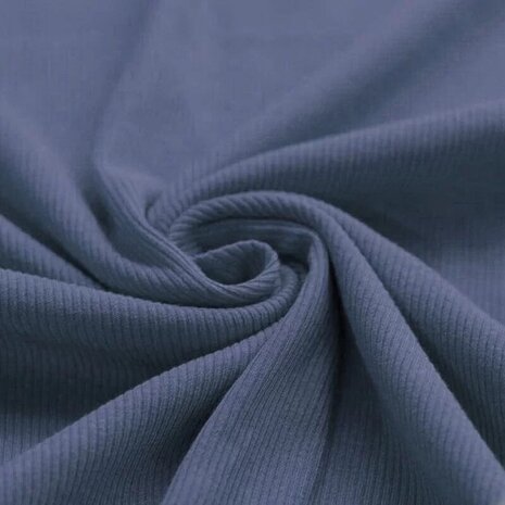 donker jeans blauw babyrib tricot soft  BEEBSstofjes van KicKenStoffen