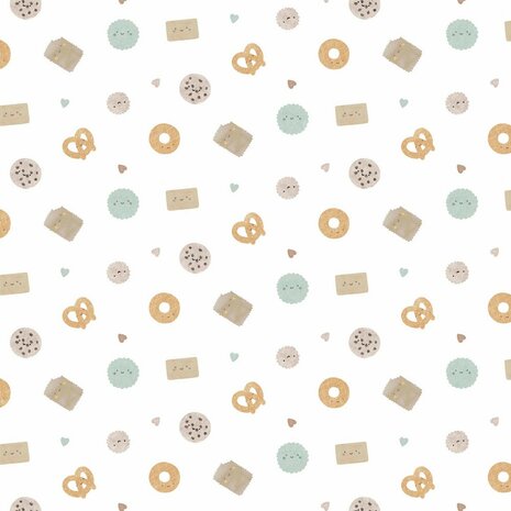 sweet cookies digitale biologische tricot Poppy fabrics van KicKenStoffen