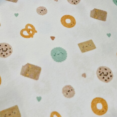 sweet cookies digitale biologische tricot Poppyfabrics van KicKenStoffen