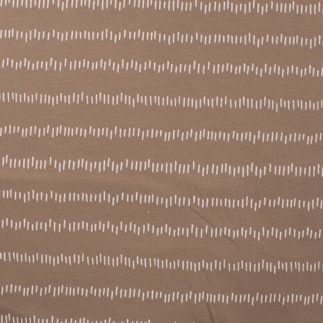 onregelmatige streepjes tricot taupe tricot Qjutiekids van KicKenStoffen