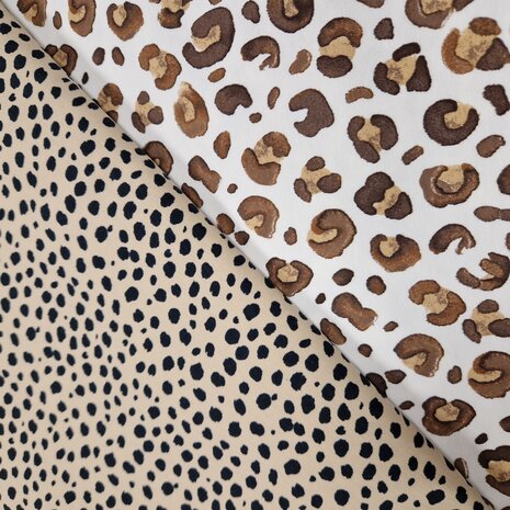 KicKenStoffen cheetah dots en pastel luipaard tricot