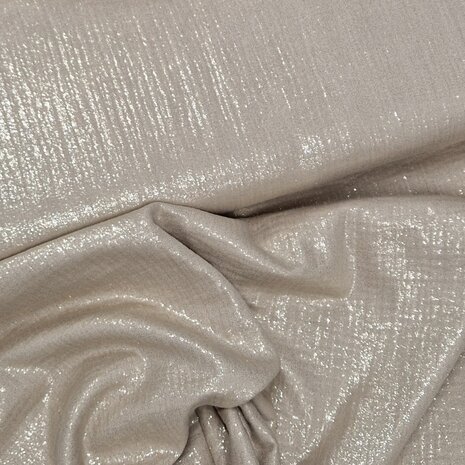 glitter hydrofiel donker beige van KicKenStoffen