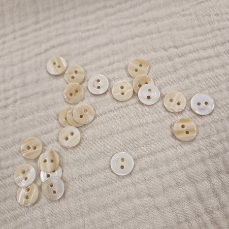 knoopjes 11,5mm natural met natural hydrofiel van KicKenStoffen