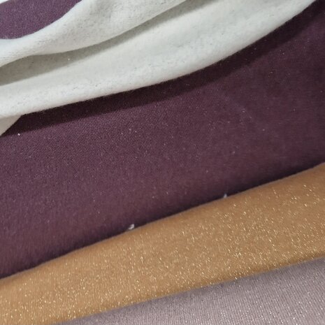 caramel - mauve glitter jogging van KicKenStoffen