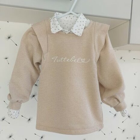 glitter french terry sweater gemaakt door klant @KicKenStoffen