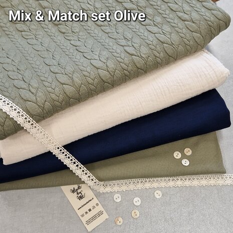 mix and match set olive van KicKenStoffen