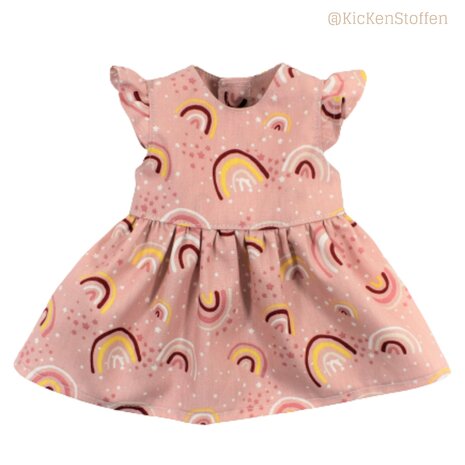 jurkje naaipatroontjes voor de babypop Nappi bij KicKenStoffen