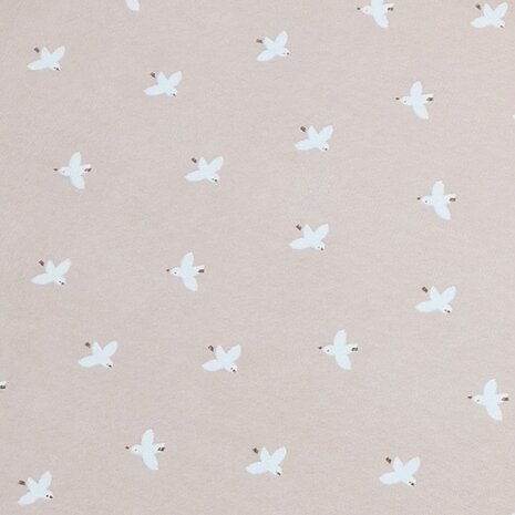 pink waffle knit birds KicKenStoffen