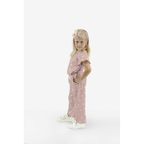 pink waffle knit birds kinderstoffen van KicKenStoffen