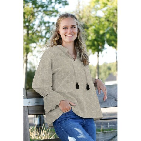 natural linnen viscose blouse