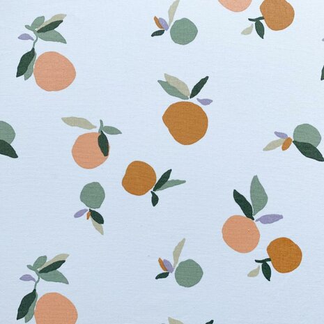 mandarijntjes fruit katoen Swessie design van KicKenStoffen
