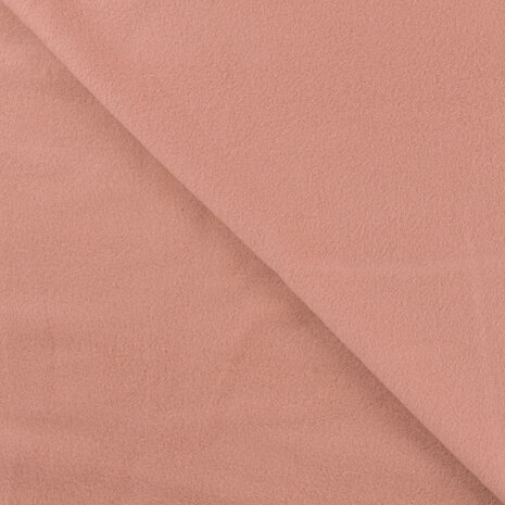roze-terracotta katoen zachte fleece van KicKenStoffen
