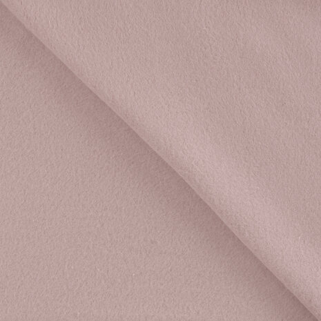 licht poeder oud roze biologisch katoenen fleece van kickenstoffen