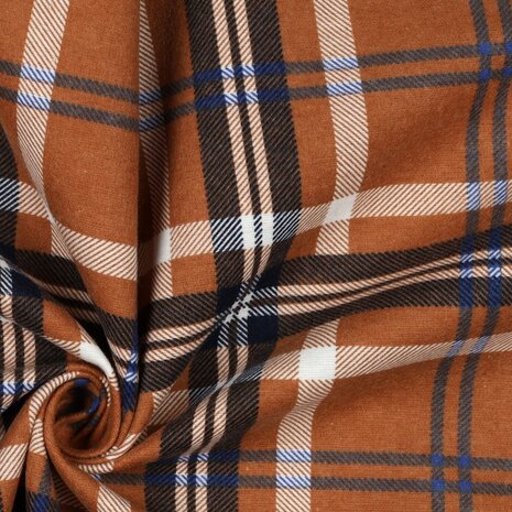 plaid flannel caramel van KicKenStoffen