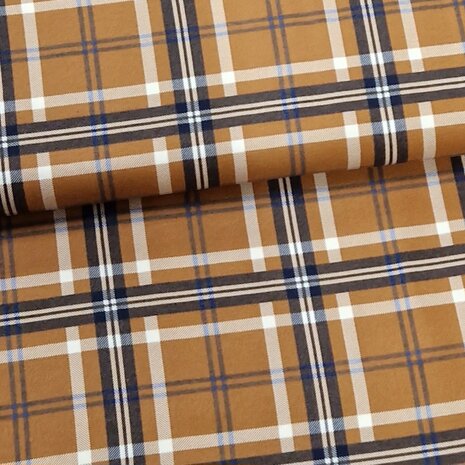 plaid flannel caramel van KicKenStoffen