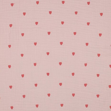 blush hartjes broderie hydrofiel van KicKenStoffen
