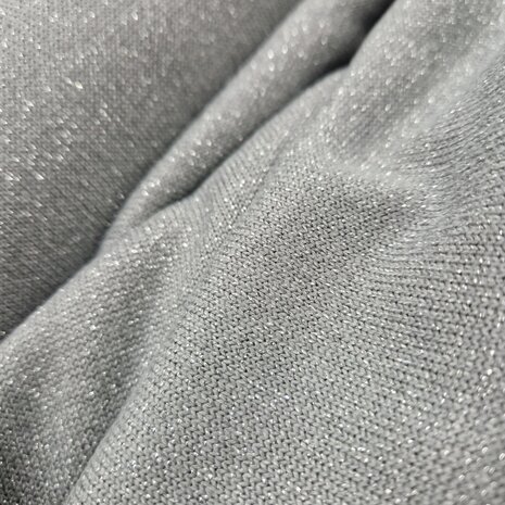 fijn gebreide glitter tricot groene tint van KicKenStoffen