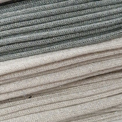 fijn gebreide glitter tricot groen en natural van KicKenStoffen