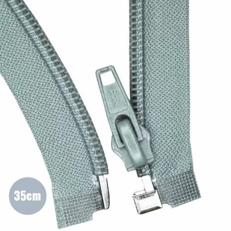 zee groen Deelbare Rits YKK nylon 35cm