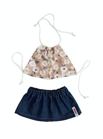 Halter top en rokje met MINICURSUS met KicKenStoffen