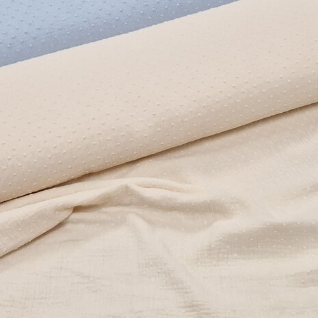 BEEBS nopjes hydrofiel natural en jeans licht blauw KicKenStoffen