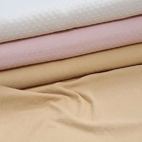 BEEBS nopjes hydrofiel nude roze - camel-beige - natural KicKenStoffen