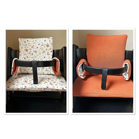 triptrap stoelkussens gemaakt door jule design ditsy bloem en ottoman rib