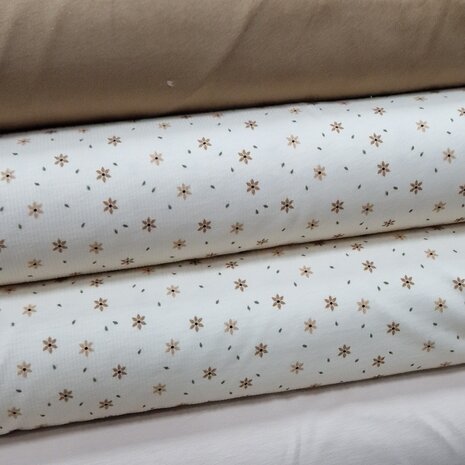 BEEBS sterbloem baby ribtricot soft KicKenStoffen