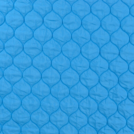 aqua blauw  gevoerdestof van KicKenStoffen