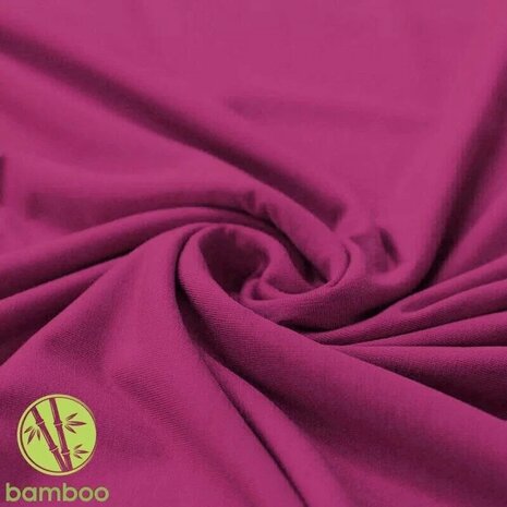 BEEBS bamboe tricot oud fuchsia van KicKenStoffen