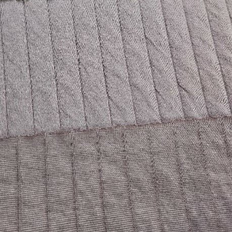 gevoerde tricot voorkant en achterkant taupe