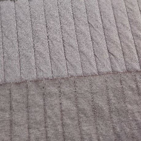 gevoerde tricot voorkant en achterkant grijs