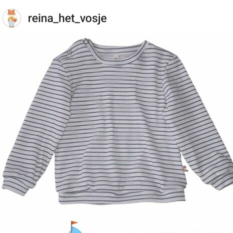 sweater ribtricot soft blauw door reina het vosje - kickenstoffen