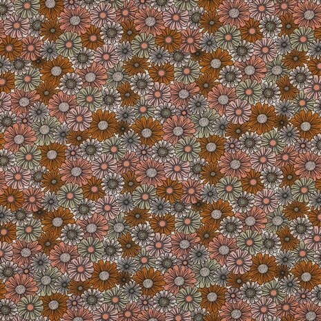 fijne bloemen poplin katoen van KicKenStoffen