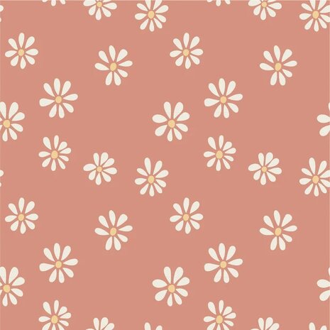 roze daisy bloemen tricot Jursie van KicKenStoffen