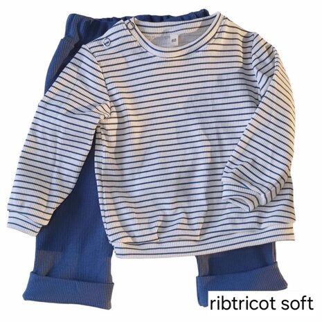 rib tricot soft baby setje - stoffen van KicKenStoffen