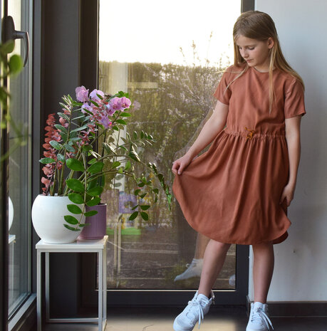 Lotus jurk kids voorbeeld met mouw