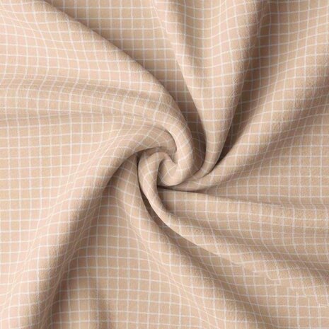 pink (light nude) checks coated cotton