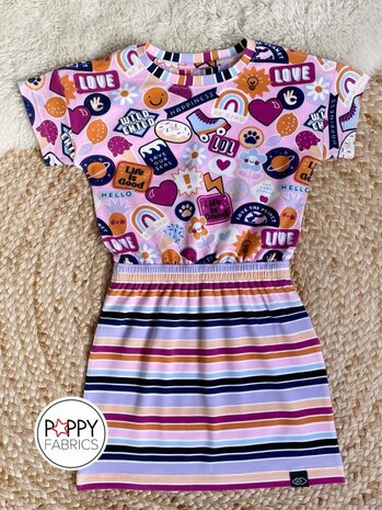 kinder kleding patches and stripes Poppyfabrics van KicKenStoffen