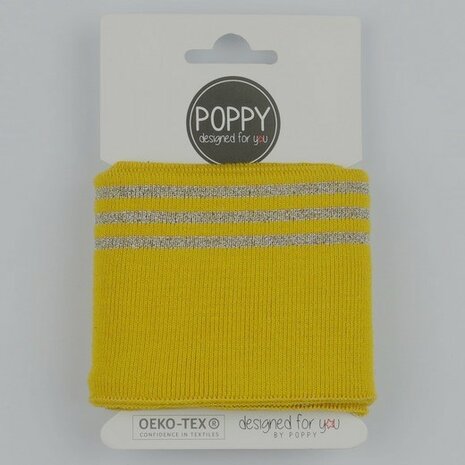oker met goud boord kaartje cuff