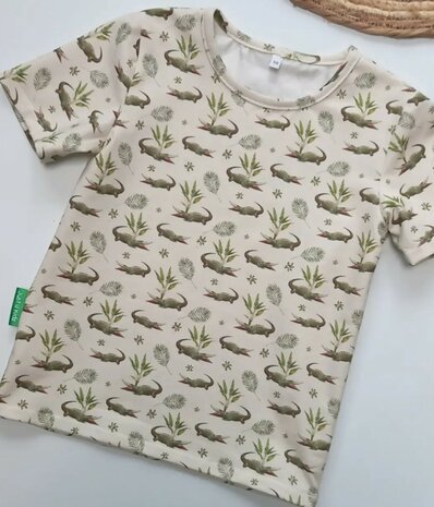 just for kids maakte dit leuke shirt van krokodillen tricot van kickenstoffen