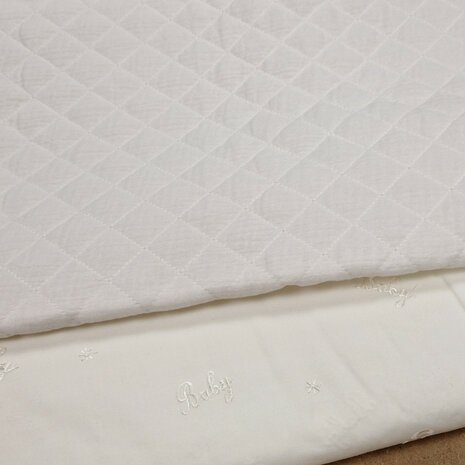 broderie baby ecru met gevoerde hydrofiel dubbelzijdig ecru KicKenStoffen