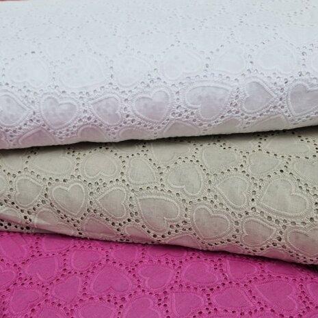 broderie hartjes katoen KicKenStoffen