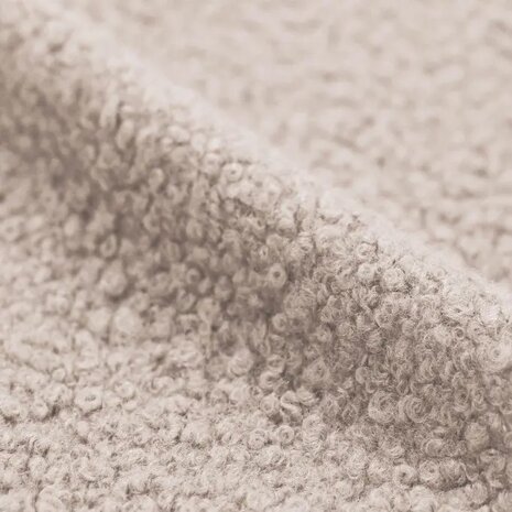 BeebsTeddy Boucle Fabric Curly kiezel beige