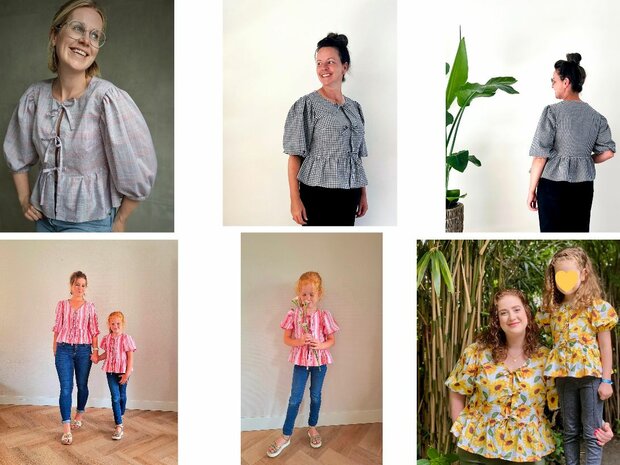 Evie blouse - dames &amp; tieners naaipatroon en gratis kids patroon! - Bel&#039;etoile