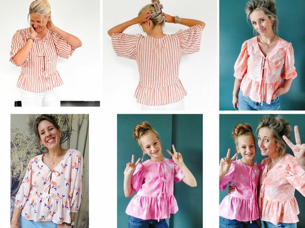 Evie blouse - dames &amp; tieners naaipatroon en gratis kids patroon! - Bel&#039;etoile